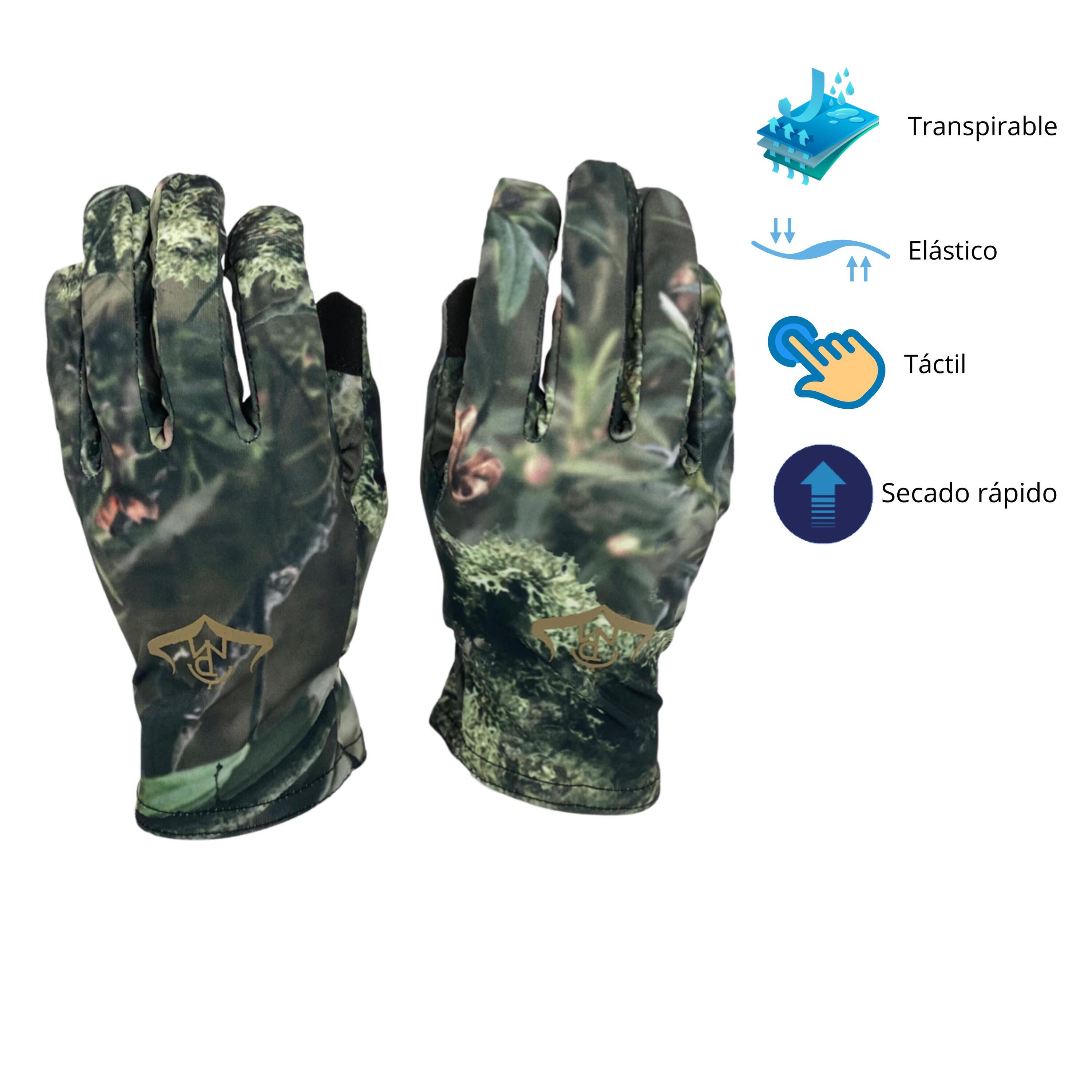 Guantes Caza Pasión Morena 25012 Camuflaje Técnico Coolmax Fino 1/3