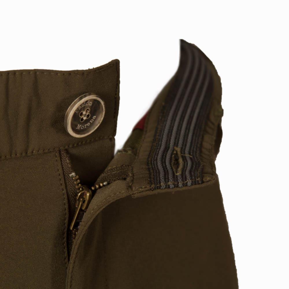 Pantalón Caza Hombre Pasión Morena 05017 Verde Refuerzo Rodilla 3/5