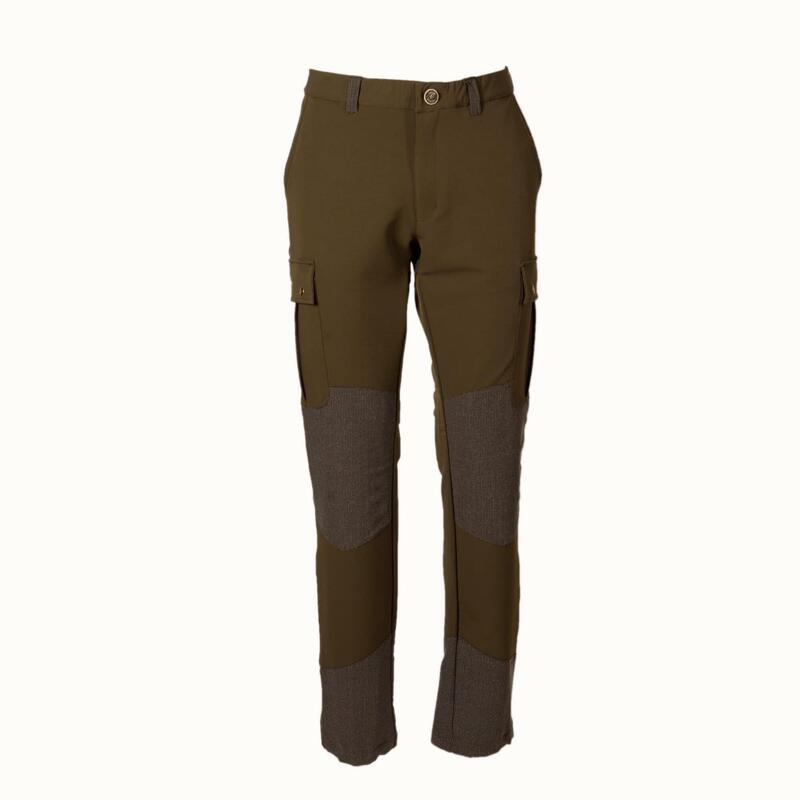 Pantalón Caza Hombre Pasión Morena 05017 Verde Refuerzo Rodilla