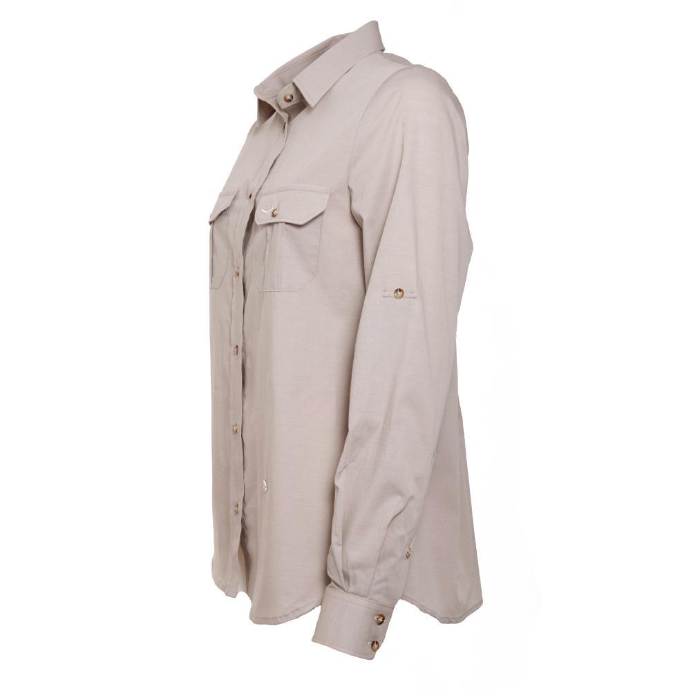 Camisa Caza Mujer Pasión Morena 02102 Beige Safari Manga Larga 4/6