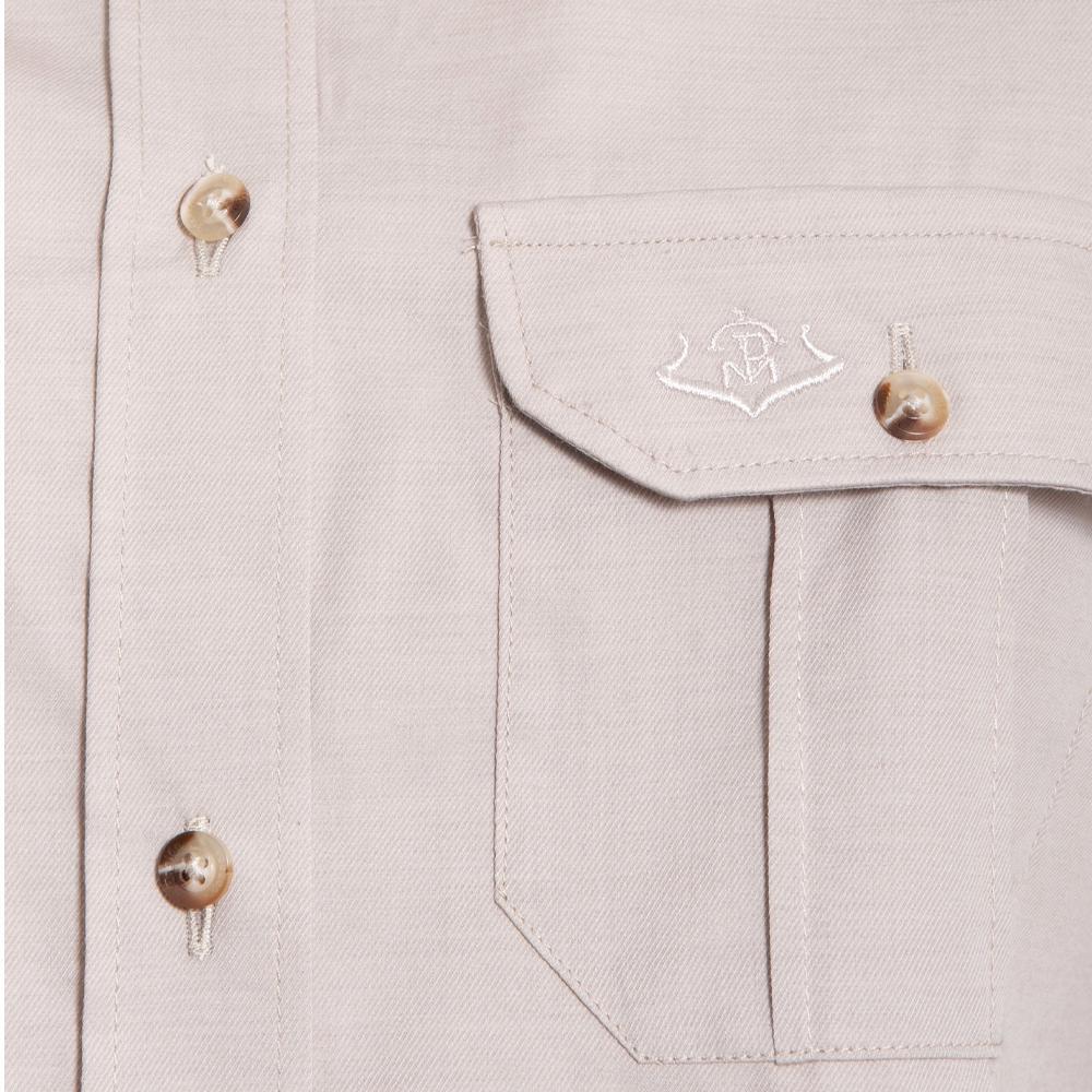Camisa Caza Mujer Pasión Morena 02102 Beige Safari Manga Larga 3/6