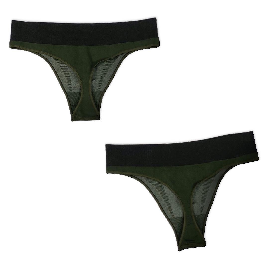 Tanga Técnico Mujer Pasión Morena 50001 Kaki Termorregulador Pack 2 Uds 3/5