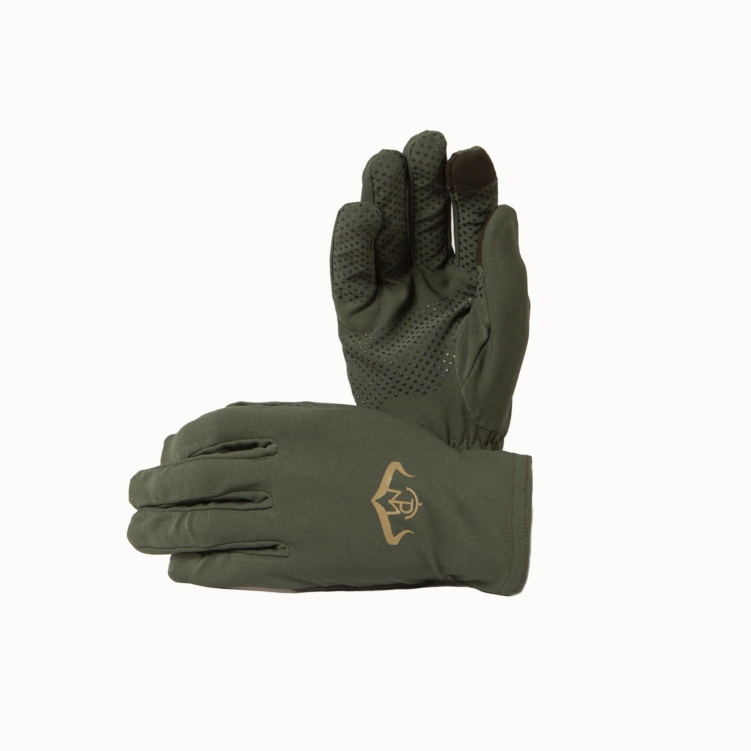 Guantes Caza Pasión Morena 25012 Verde Técnico Coolmax Fino 3/5