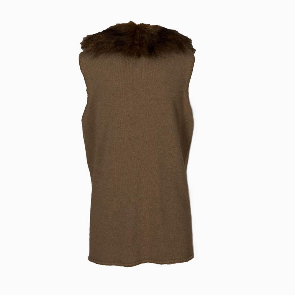 Chaleco Caza Mujer Pasion Morena 04065 Marrón con Pelo 5/5