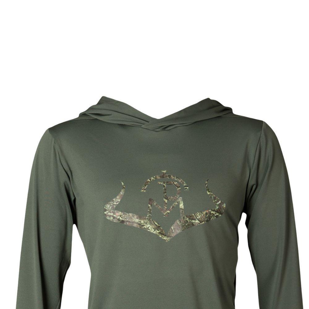 Sudadera Caza Pasion Morena 39006 Verde Técnica Coolmax con Capucha 2/3