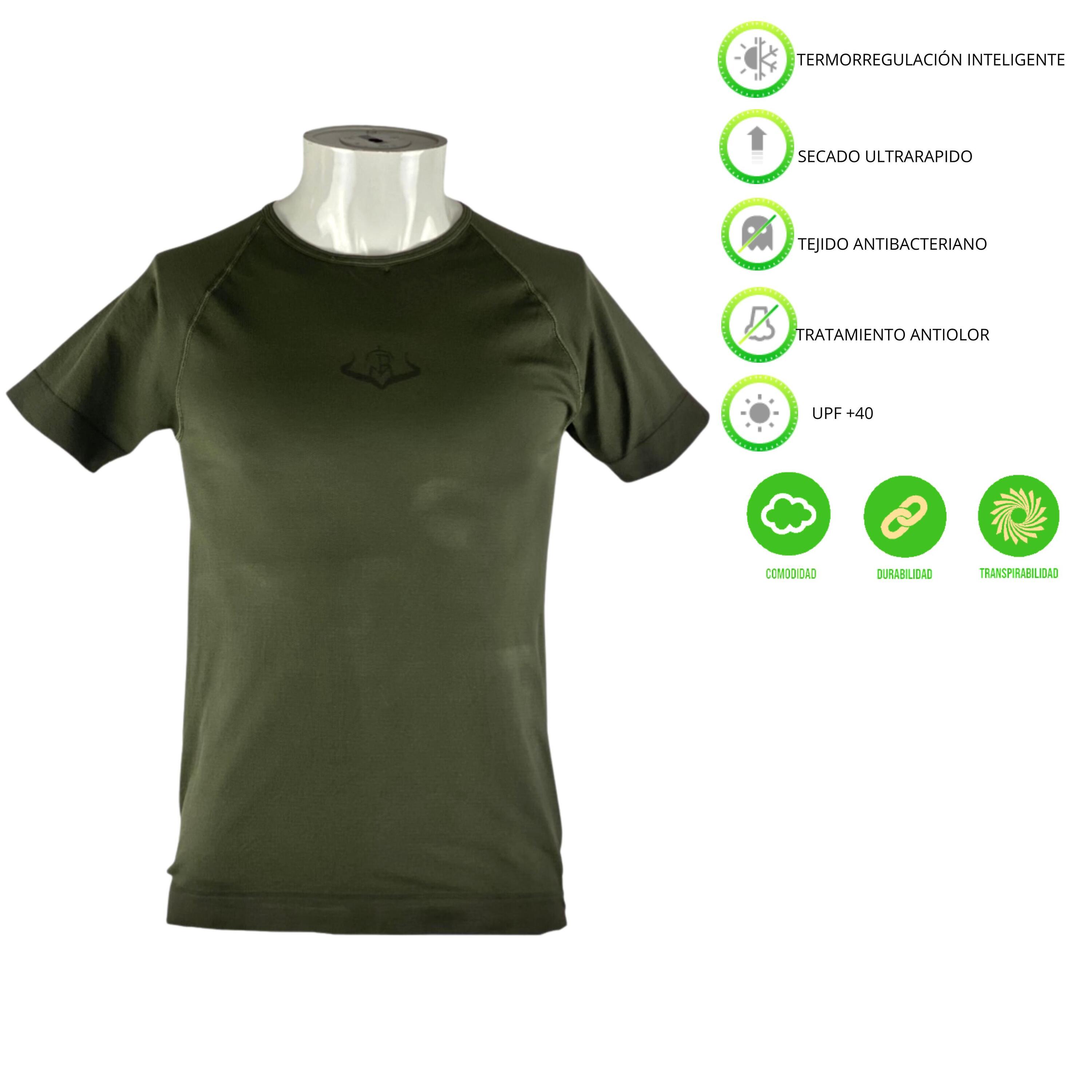 Camiseta Técnica Caza Pasión Morena 3700516 Kaki Termorreguladora Manga Corta 3/3