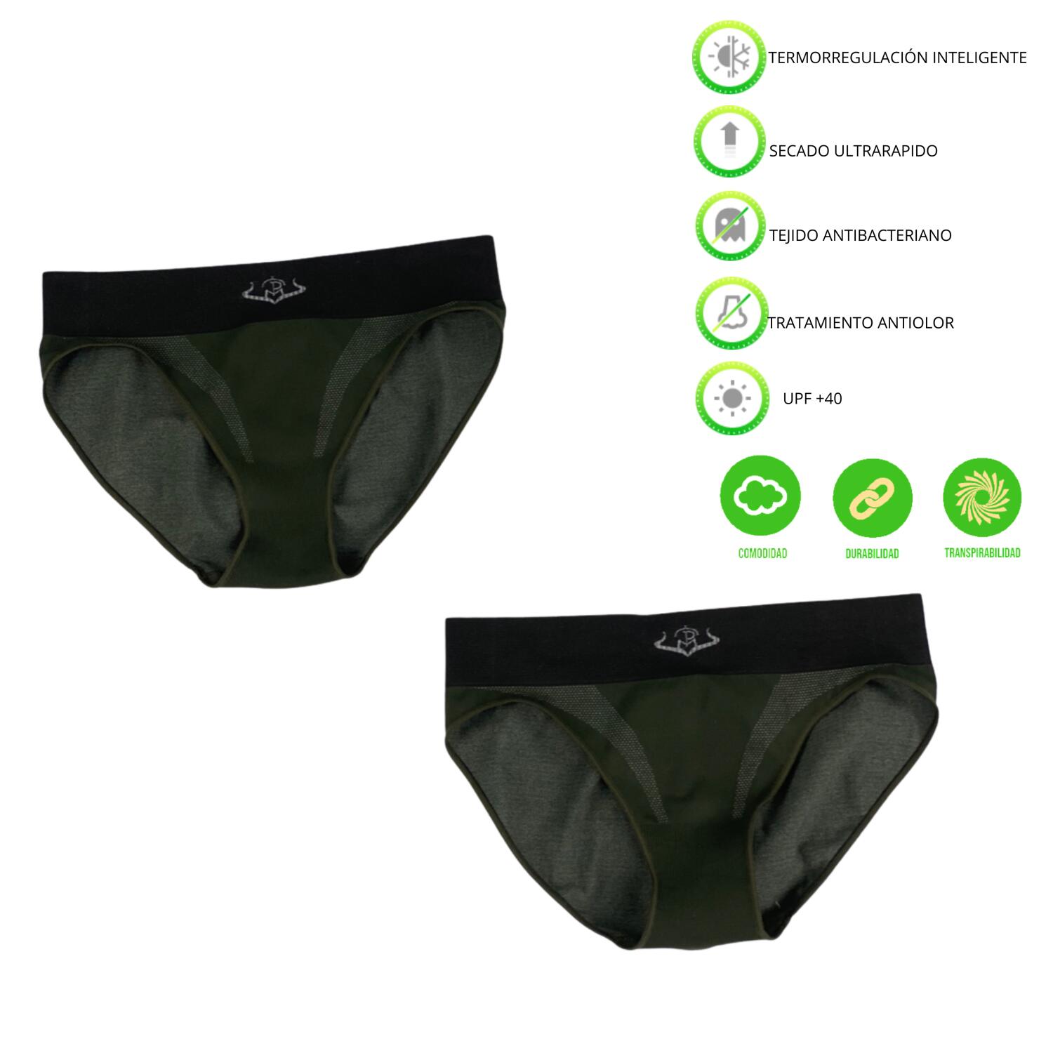 Braguita Técnica Mujer Pasión Morena 50002 Kaki Termorreguladora Pack 2 Uds 1/3