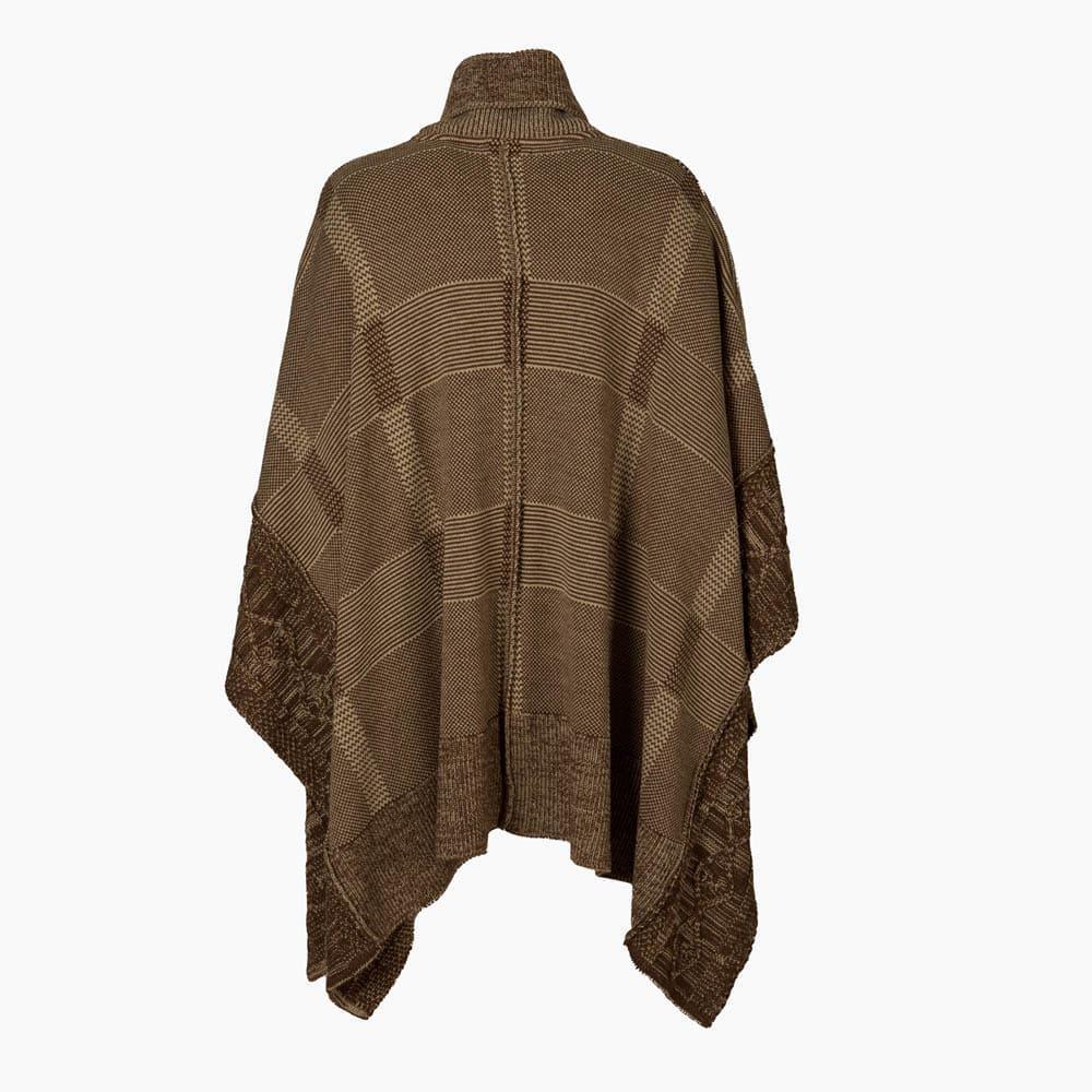 Poncho Caza Mujer Pasion Morena 04075 Marrón Cuello Alto Sin Mangas 3/3