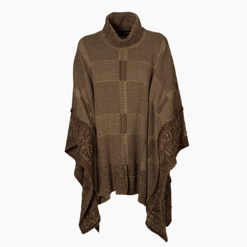 Poncho Caza Mujer Pasion Morena 04075 Marrón Cuello Alto Sin Mangas