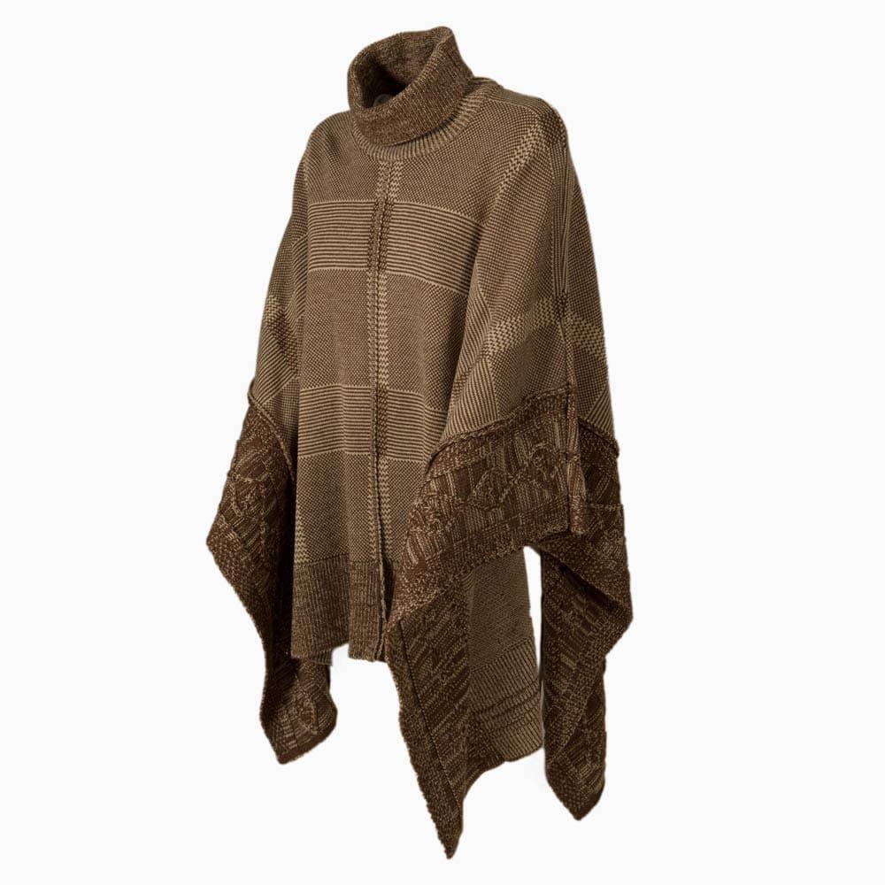 Poncho Caza Mujer Pasion Morena 04075 Marrón Cuello Alto Sin Mangas 2/3