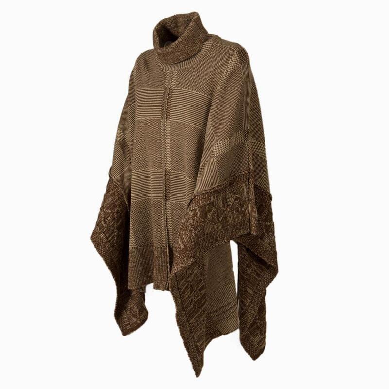 Poncho Caza Mujer Pasion Morena 04075 Marrón Cuello Alto Sin Mangas