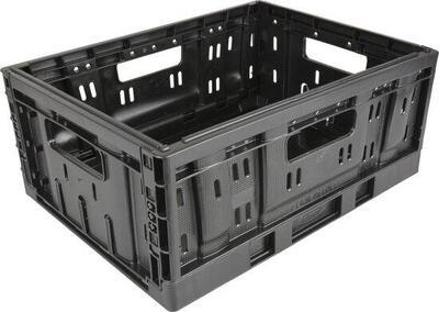 Krat pvc klap zwart 40x30x17cm