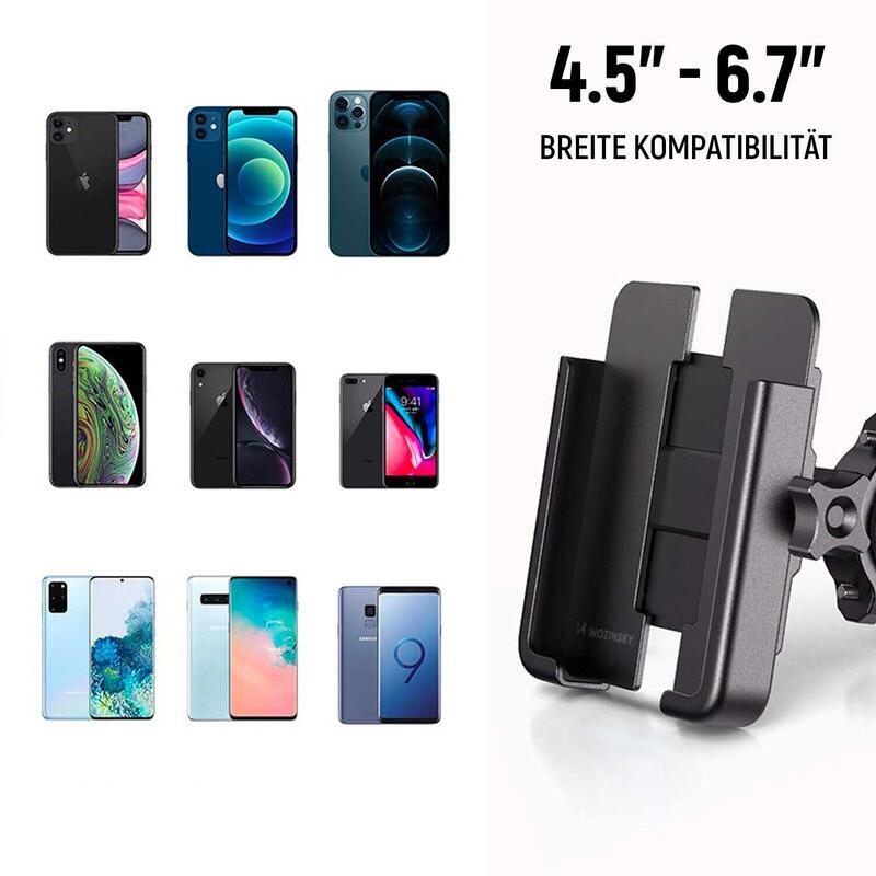 Support de téléphone pour vélo en métal Wozinsky pour guidon