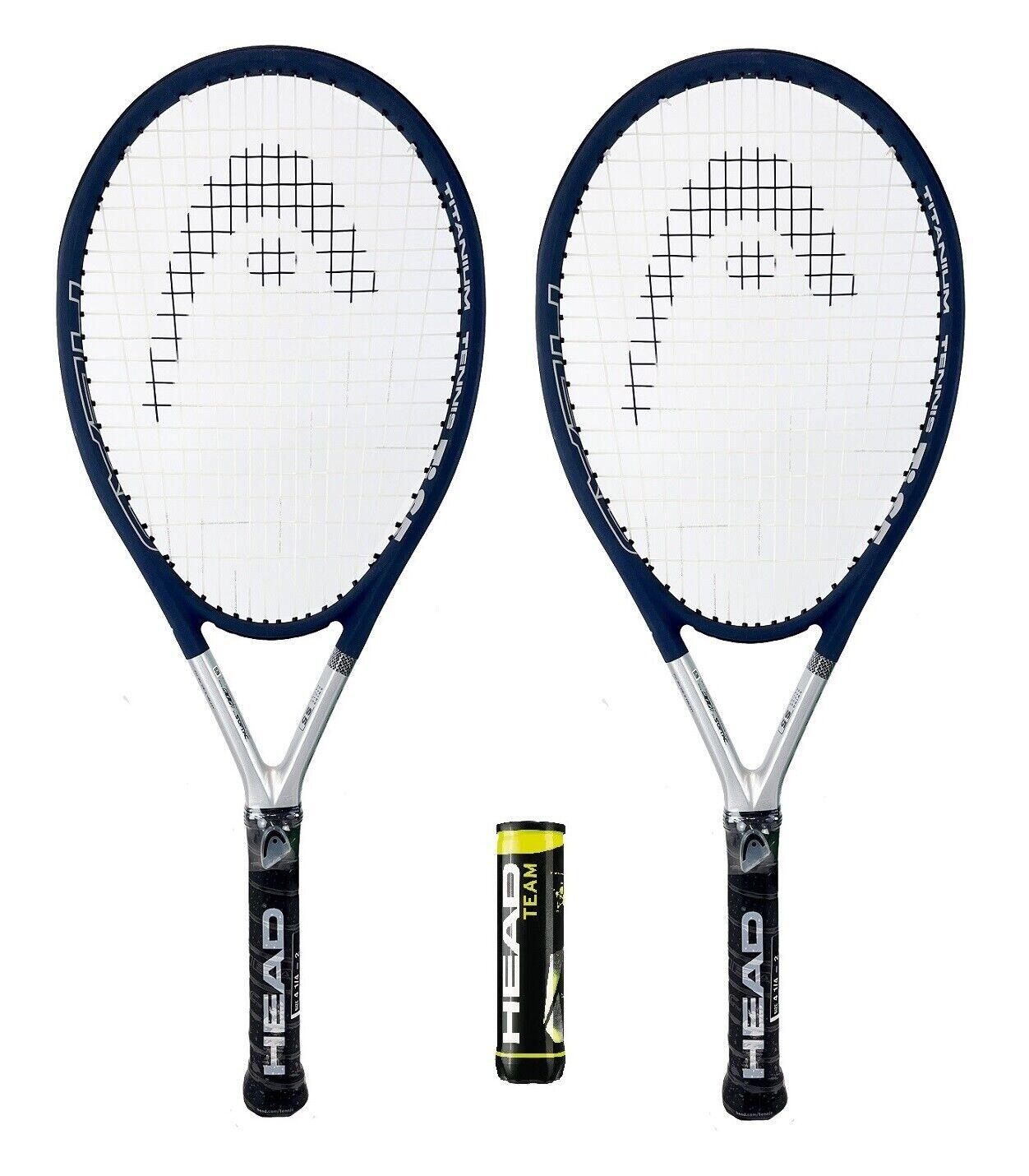 Head Ti S5 Comfort Titanium Tennis Racket Twin Set, Cover & Balls 1/4