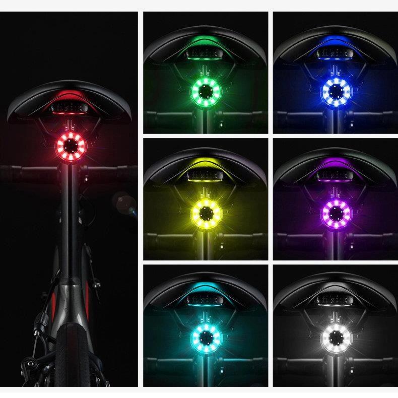 Lampka rowerowa Wozinsky tylna LED z micro USB czerwone światło 5 trybów