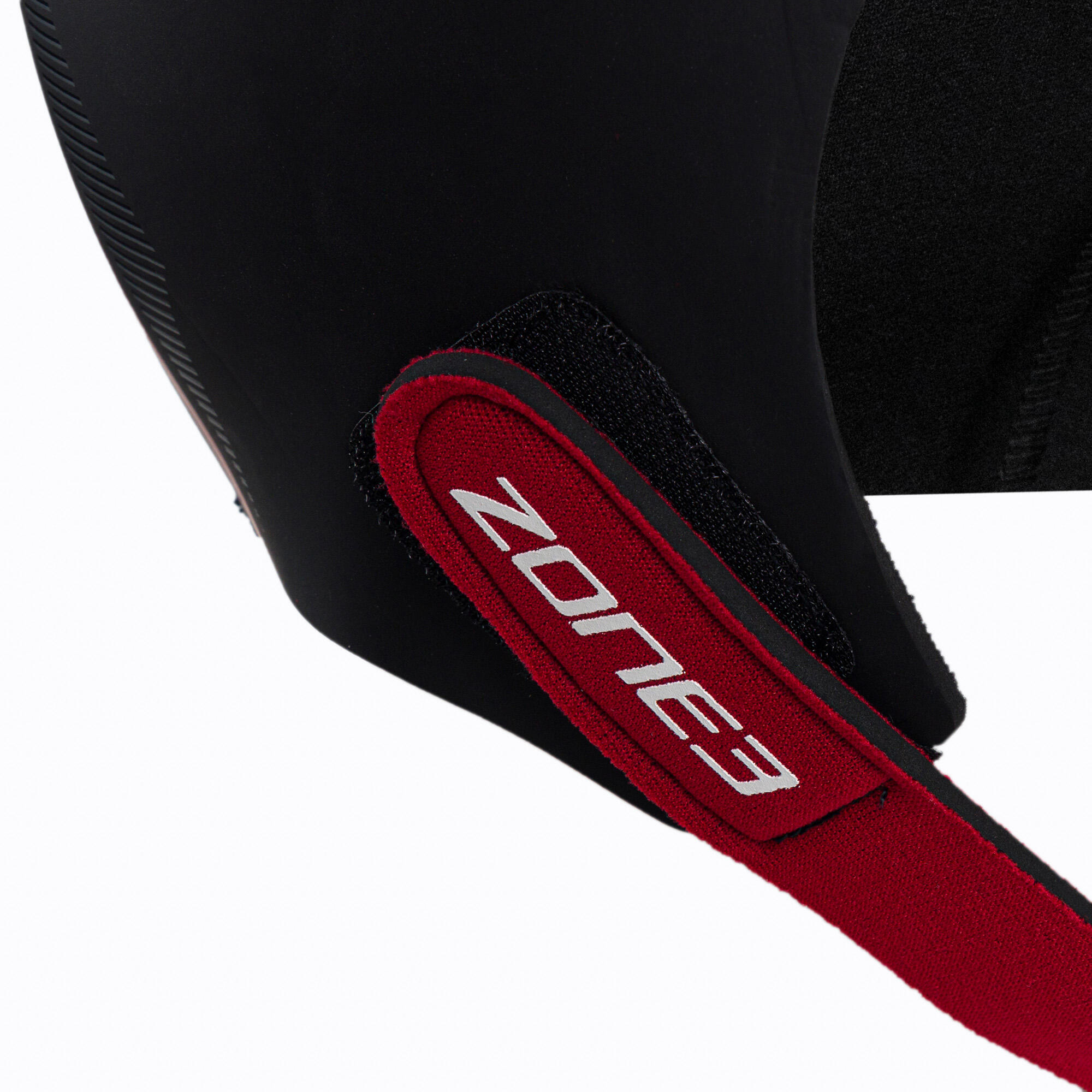 Neoprene Swim Cap Adult BLACK/RED 3/6