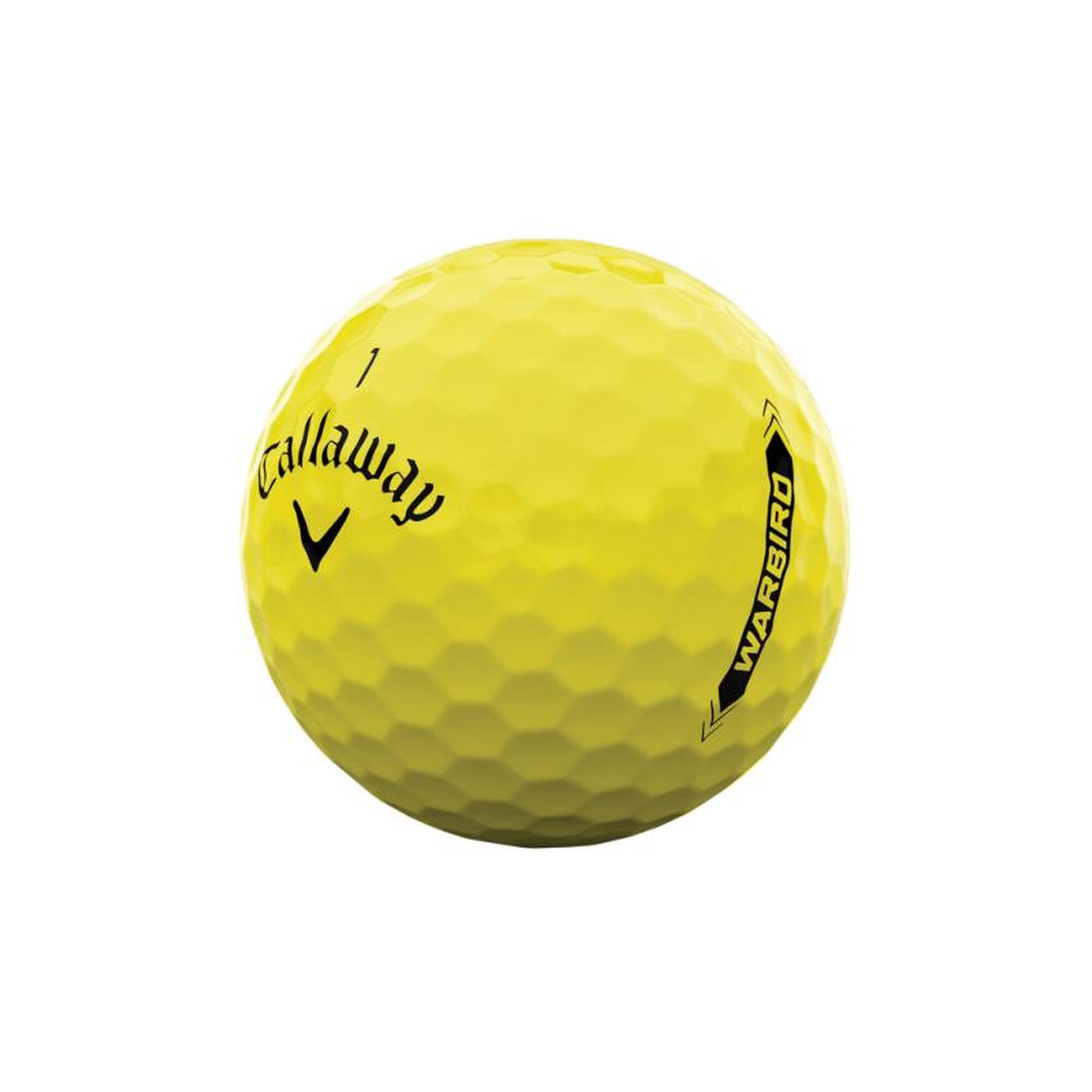 Boite de 12 Balles de Golf Callaway Warbird Jaune