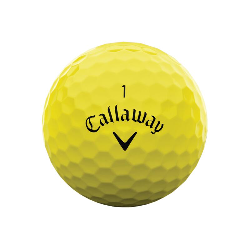 Boite de 12 Balles de Golf Callaway Warbird Jaune