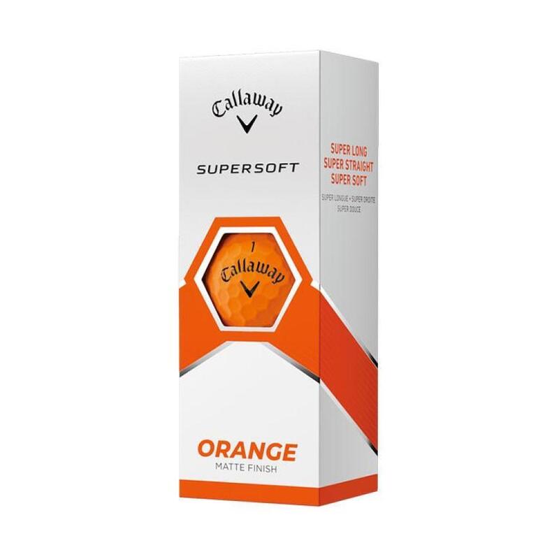 Packung mit 12 Golfbällen Callaway Supersoft Orange Neu