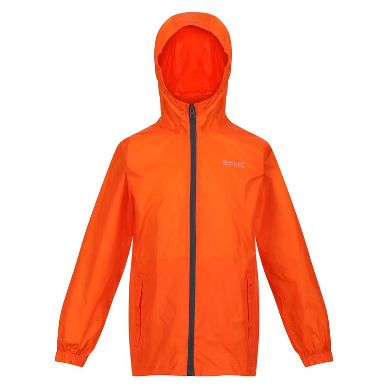 Pack It III Wasserdichte Regenjacke für Kinder zum Wandern - Orange