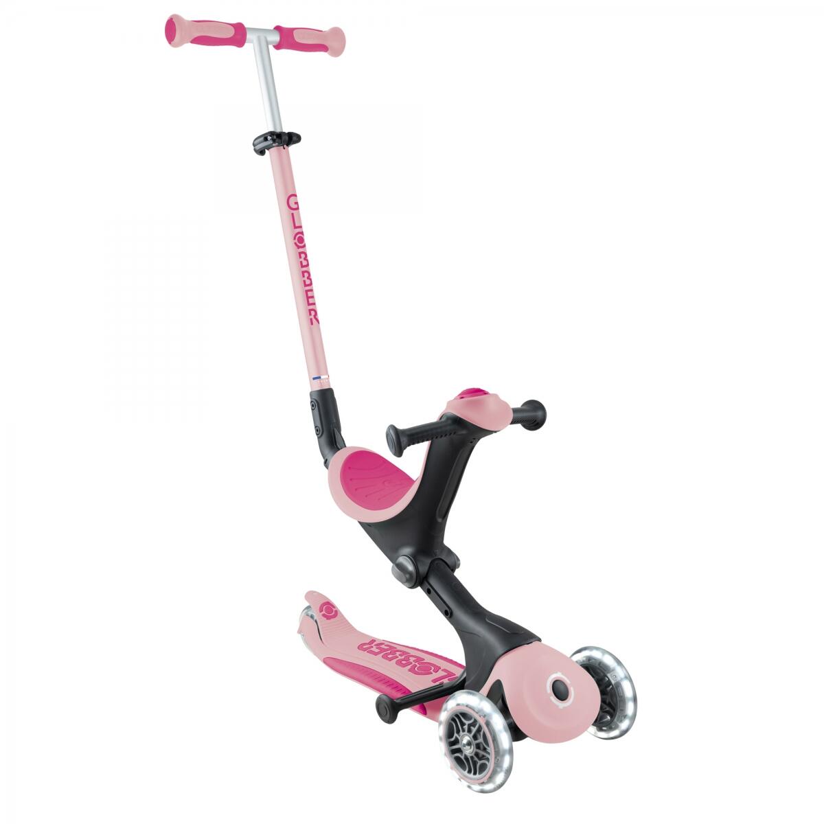 Globber Go Up Deluxe Flash Lights Pastel Pink - Imagine 1