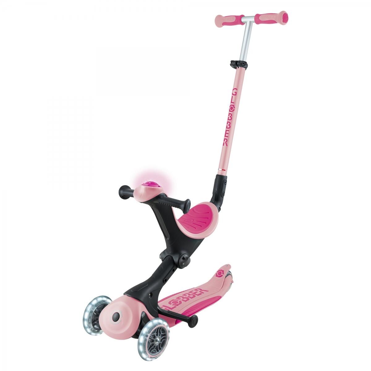 Globber Go Up Deluxe Flash Lights Pastel Pink 3/7