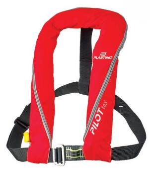 GILET DE SAUVETAGE ROUGE - PILOT 165 N - HYDROSTATIQUE HAMMAR AVEC HARNAIS