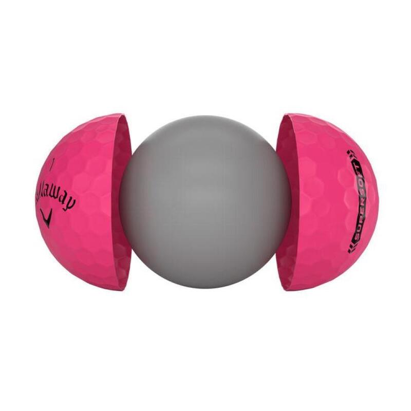 Boite de 12 Balles de Golf Callaway Supersoft Rose