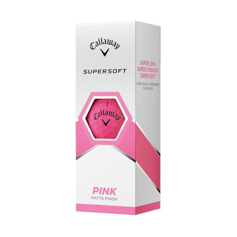 Boite de 12 Balles de Golf Callaway Supersoft Rose