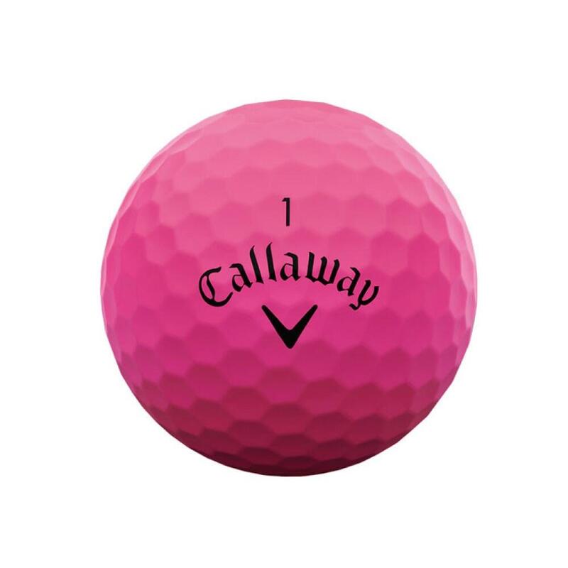 Boite de 12 Balles de Golf Callaway Supersoft Rose New