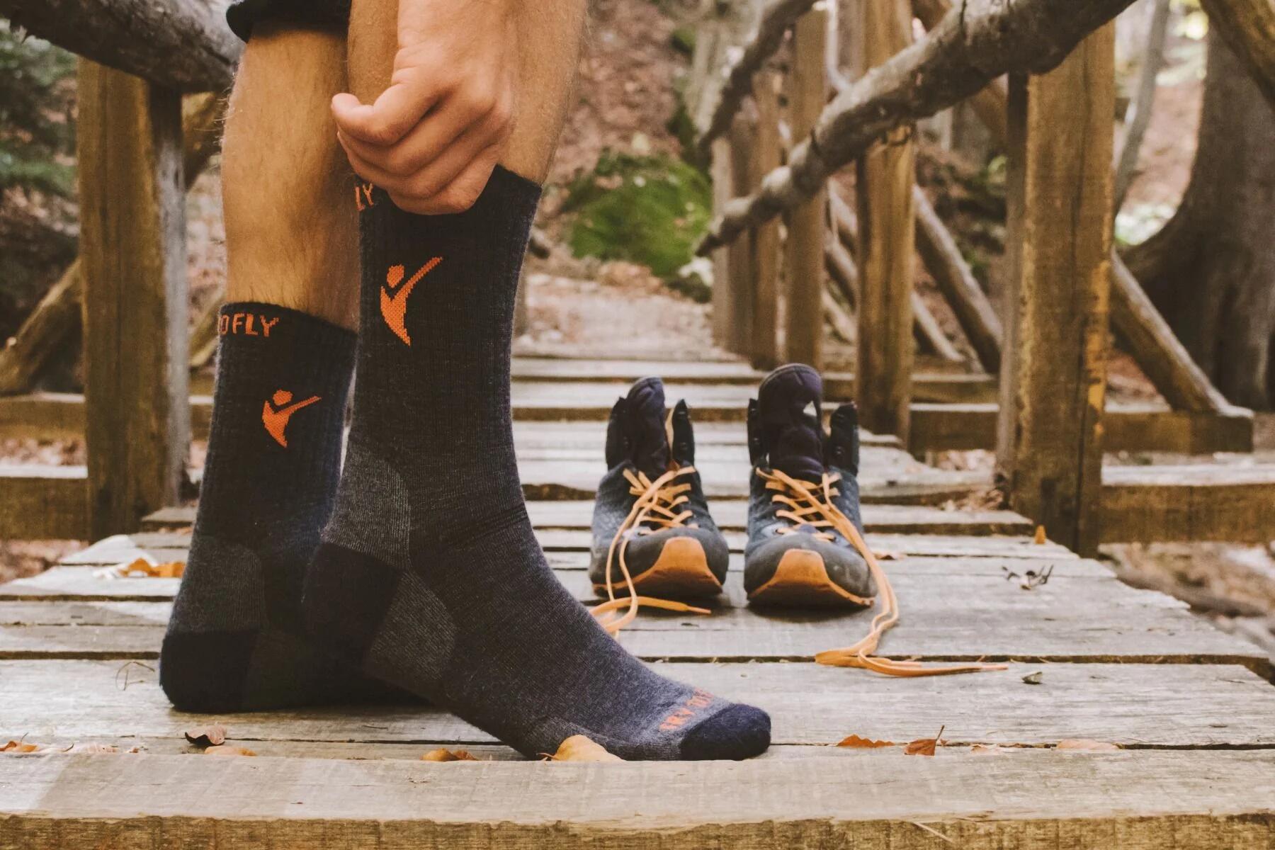 Chaussettes de randonnée en laine mérinos 2/3