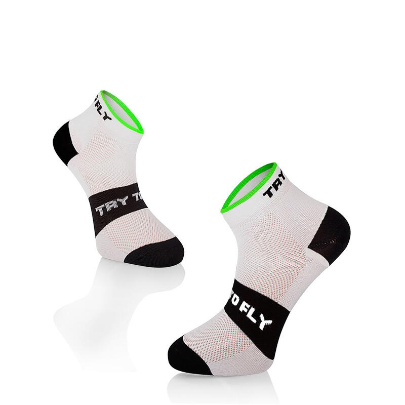 Sosete scurte ciclism CYCLING ANKLE SOCKS Meryl® Skinlife White-Black, 35-38