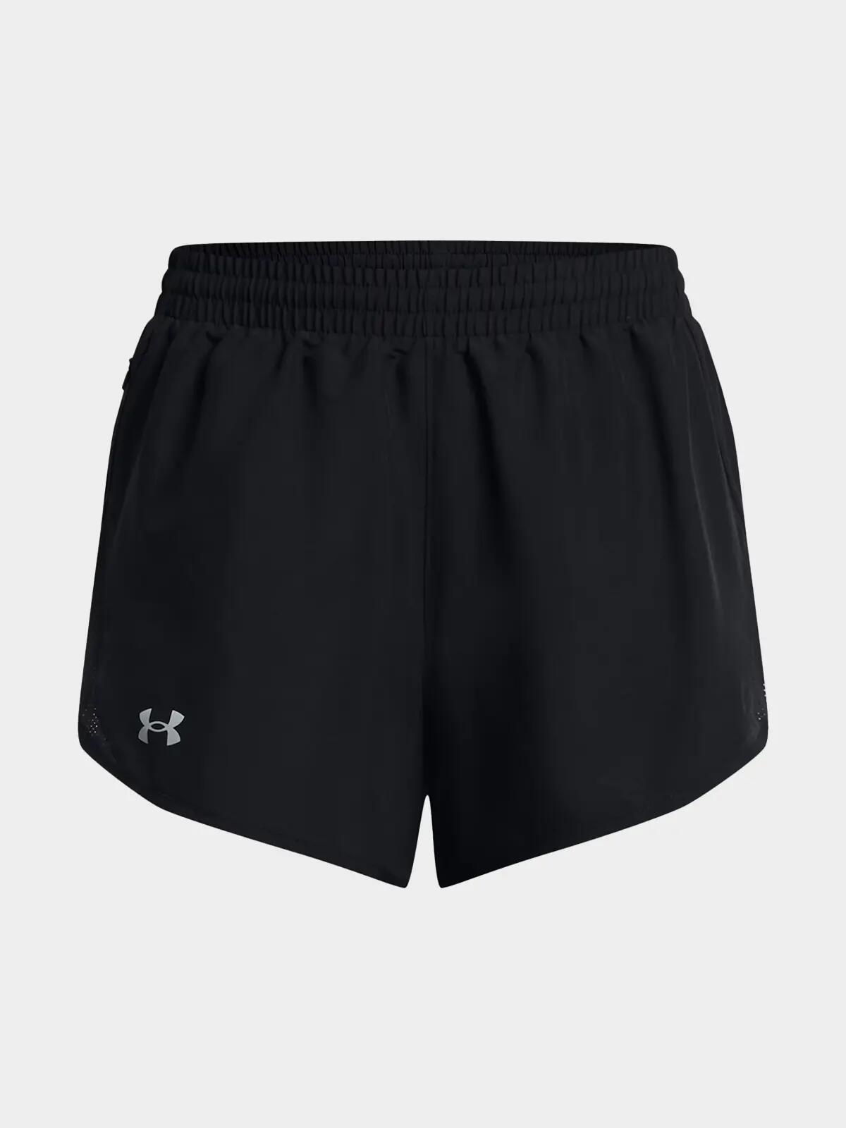 Pantaloncini neri Under Armour Fly By 3 Donna 7/7