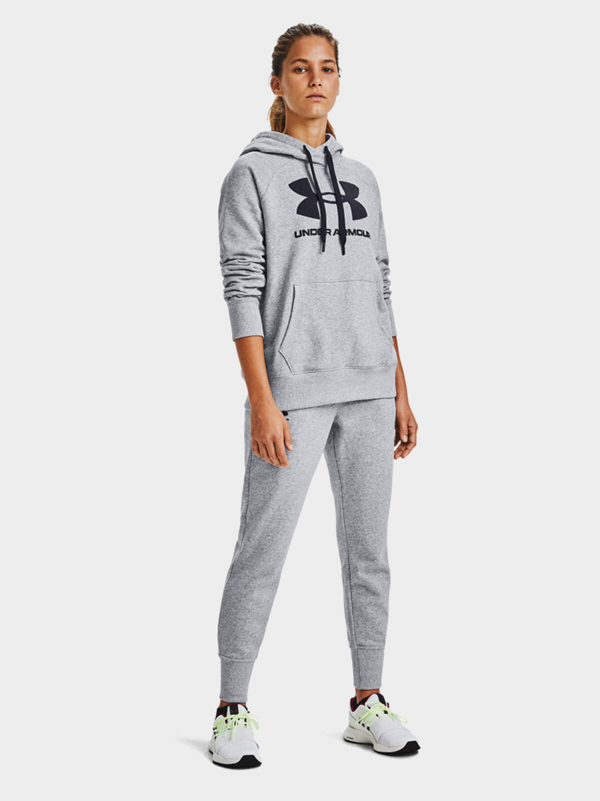 Under Armour Rival Fleece pantaloni donna - melange 4/5