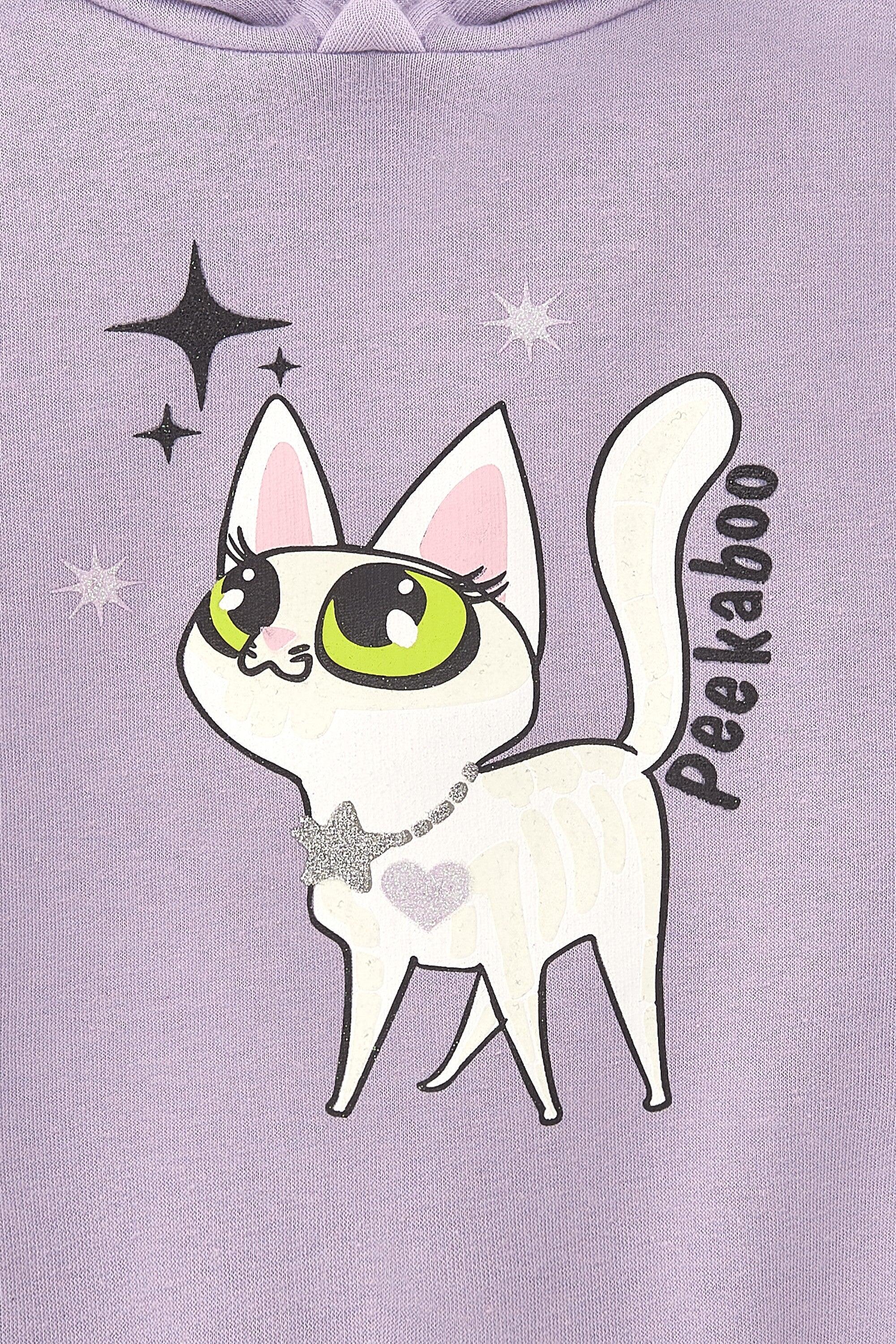 Moletom infantil roxo 3/4