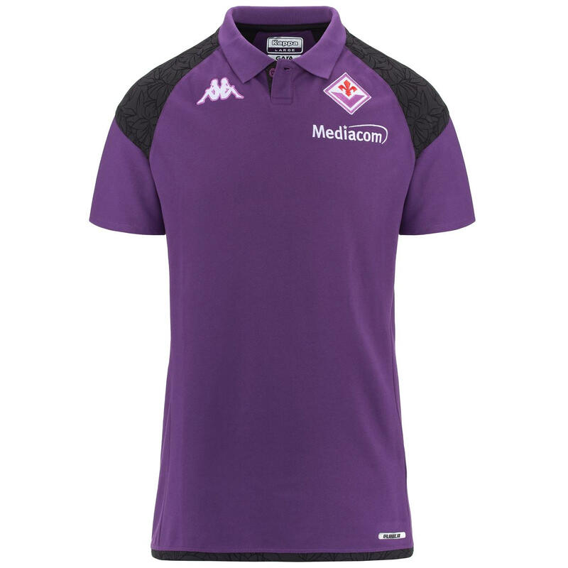 kappa polo maniche corte da uomo in cotone viola da calcio