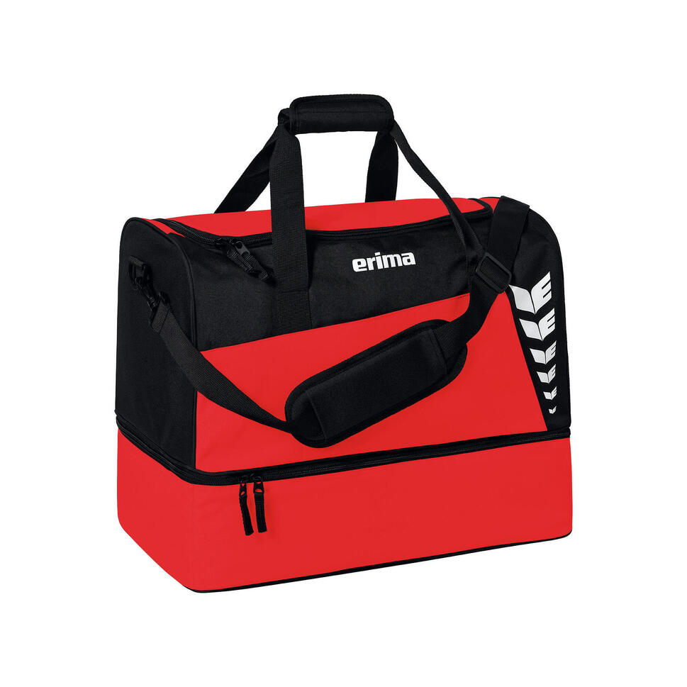 Erima Uniseks Six Wings sporttas met bodemvak, zwart, Large, Met