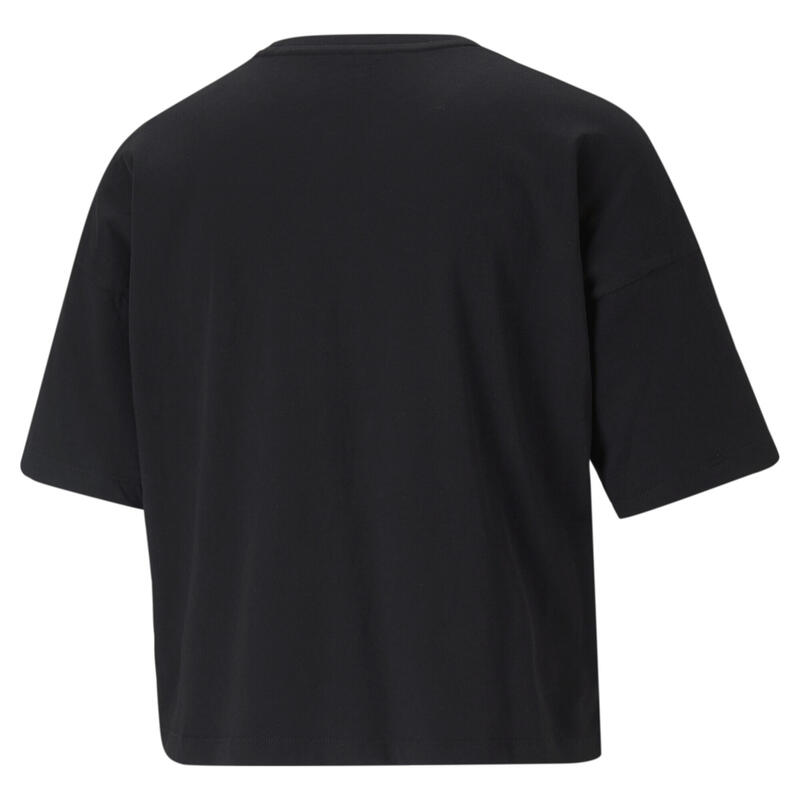 Essentials Logo Cropped T-Shirt Damen PUMA Black