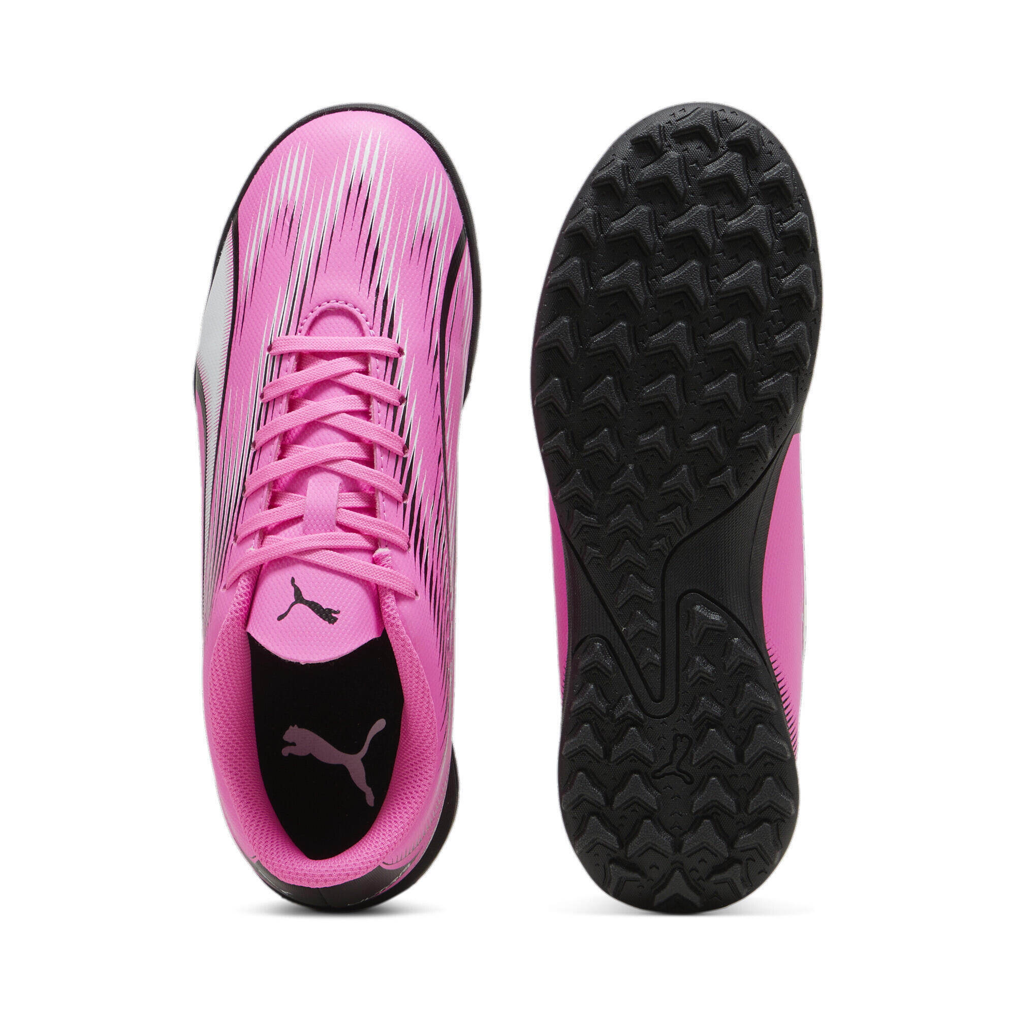 Scarpe da calcio ULTRA PLAY TT da ragazzi PUMA Poison Pink White Black 4/6