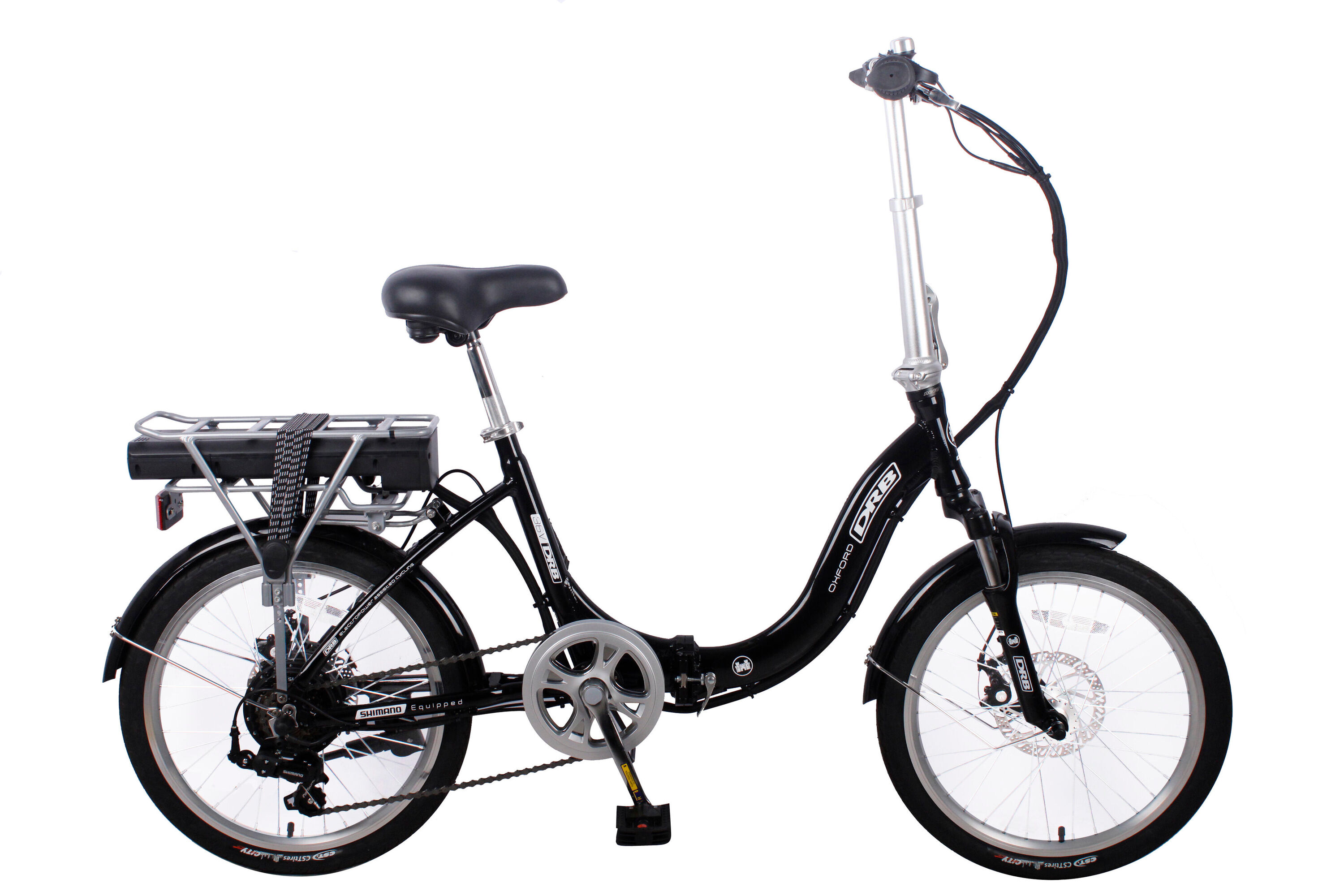 DALLINGRIDGE Dallingridge Oxford Folding Electric Bike, 8.8Ah Battery, 20" - Gloss Black