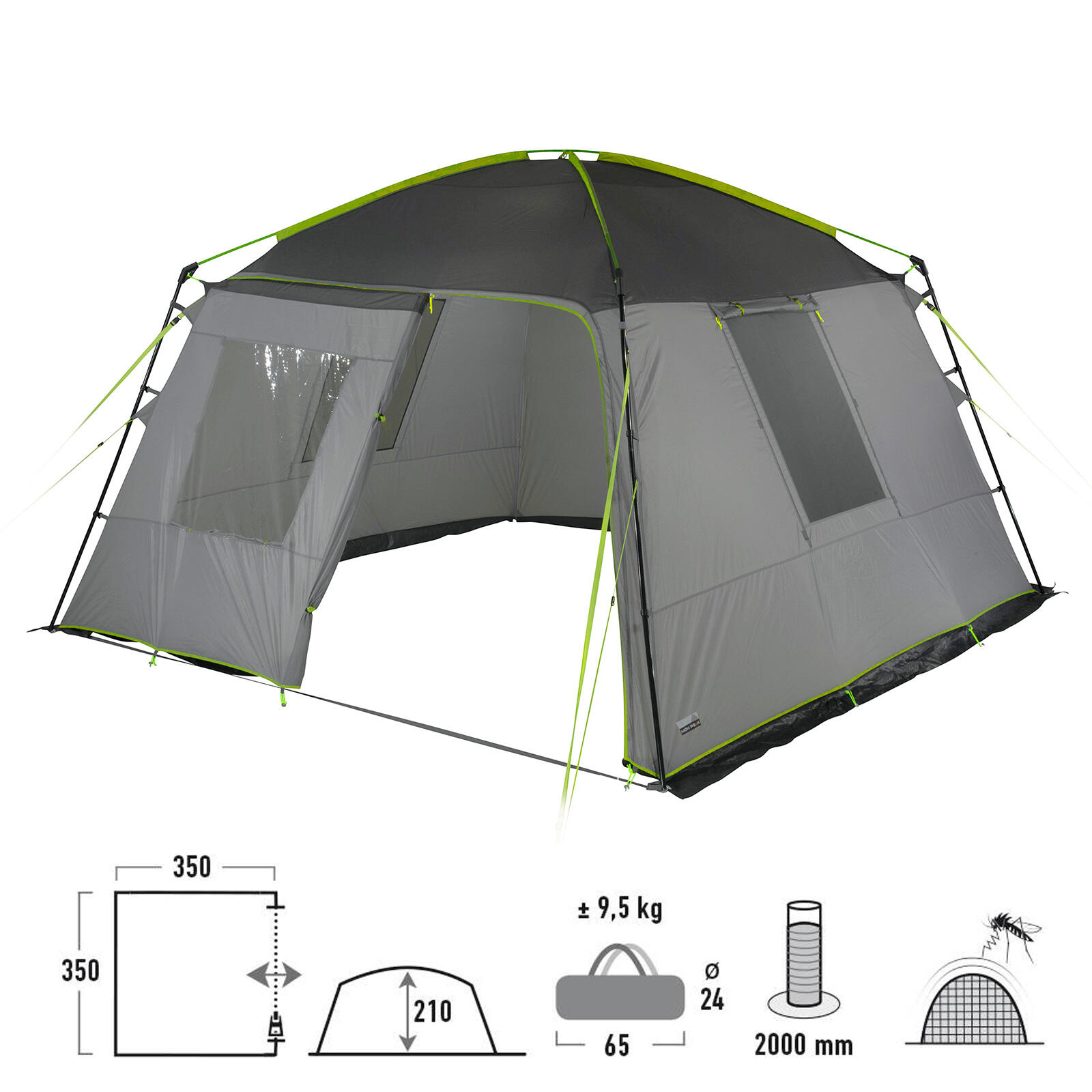Pavillon de jardin Cabana Camping Cuisine Tente Plage Fête Protection solaire 2/5