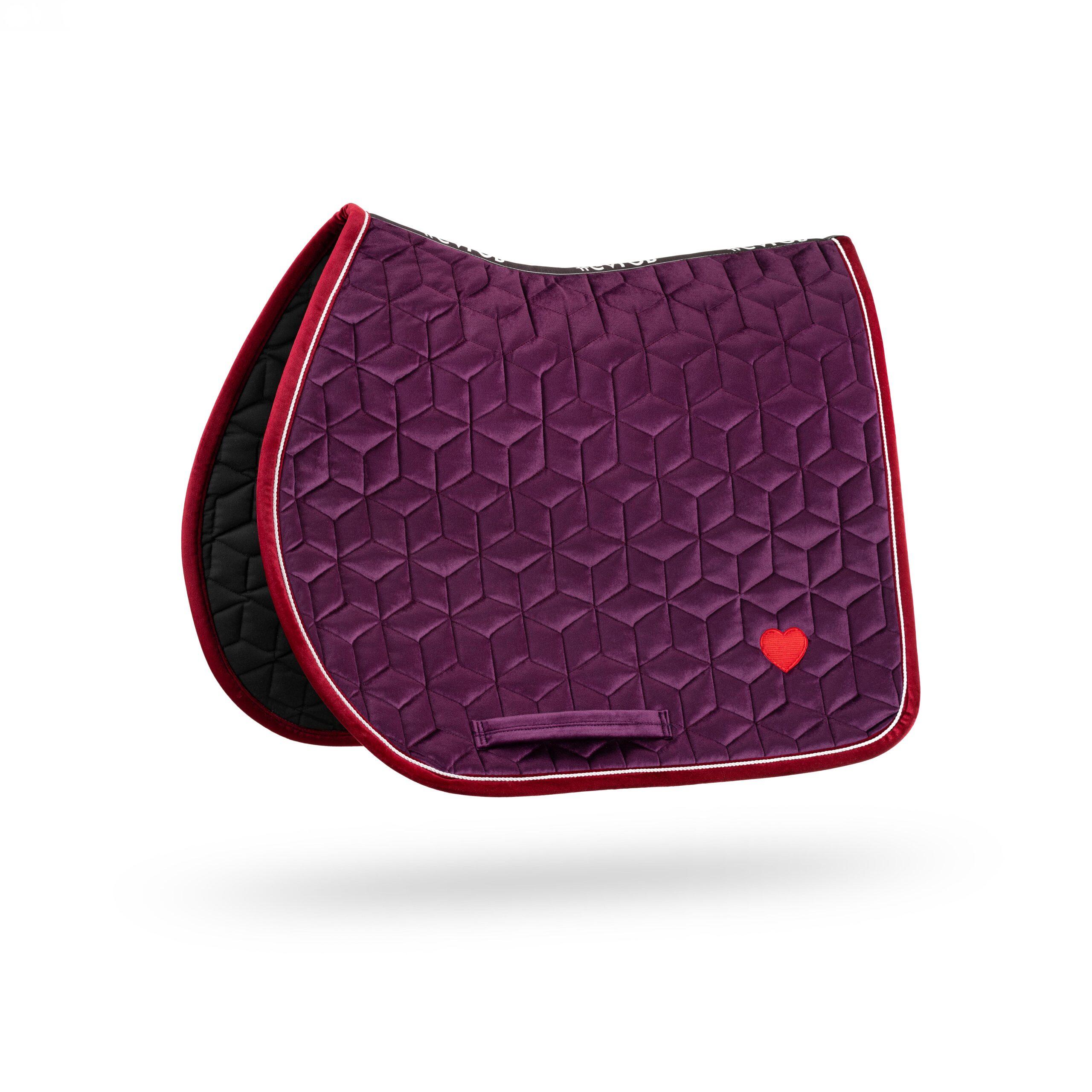 Galop Wear - Tapis De Selle Équitation Galop Wear Velvet Cœur - Tapis De Selle - Marron|rouge|violet - Fs - Decathlon