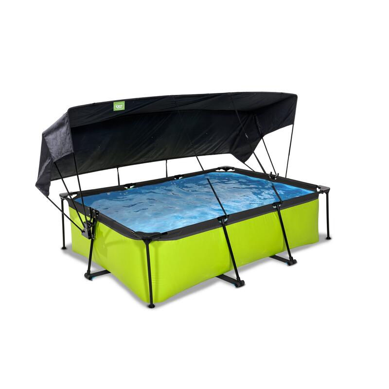 Piscine 220x150x65cm avec voile d'ombrage et pompe filtrante