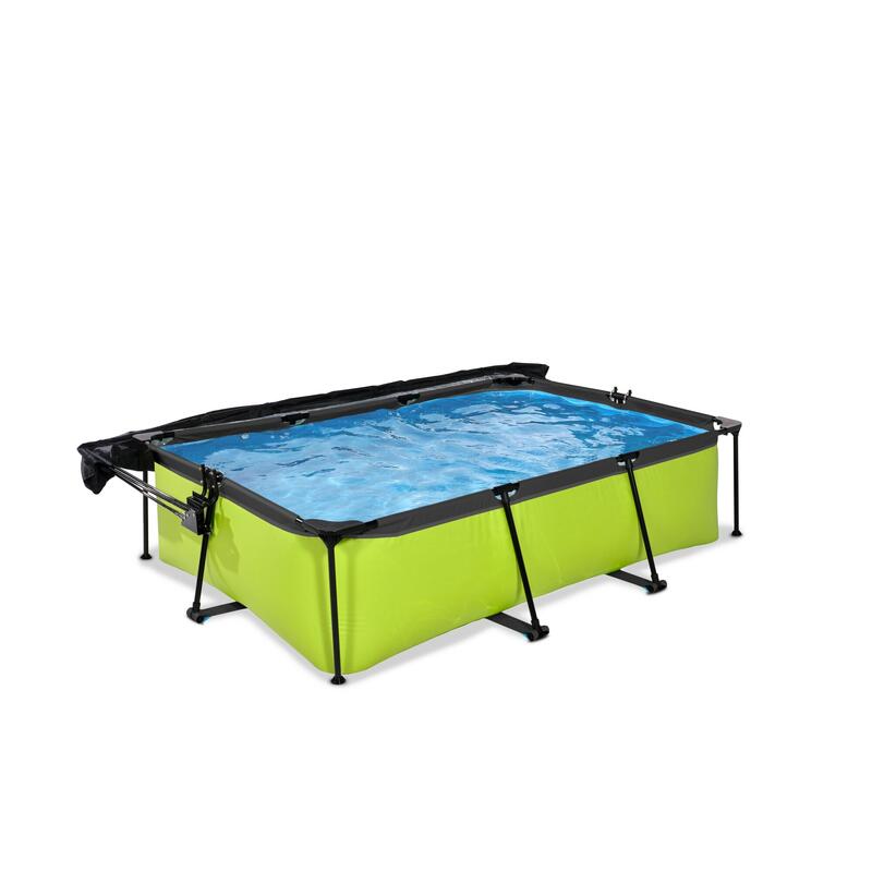 Piscine 220x150x65cm avec voile d'ombrage et pompe filtrante