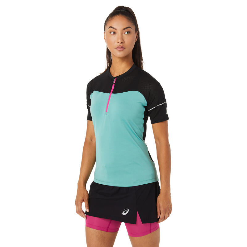 Női póló, ASICS Fujitrail Top Tee, kék