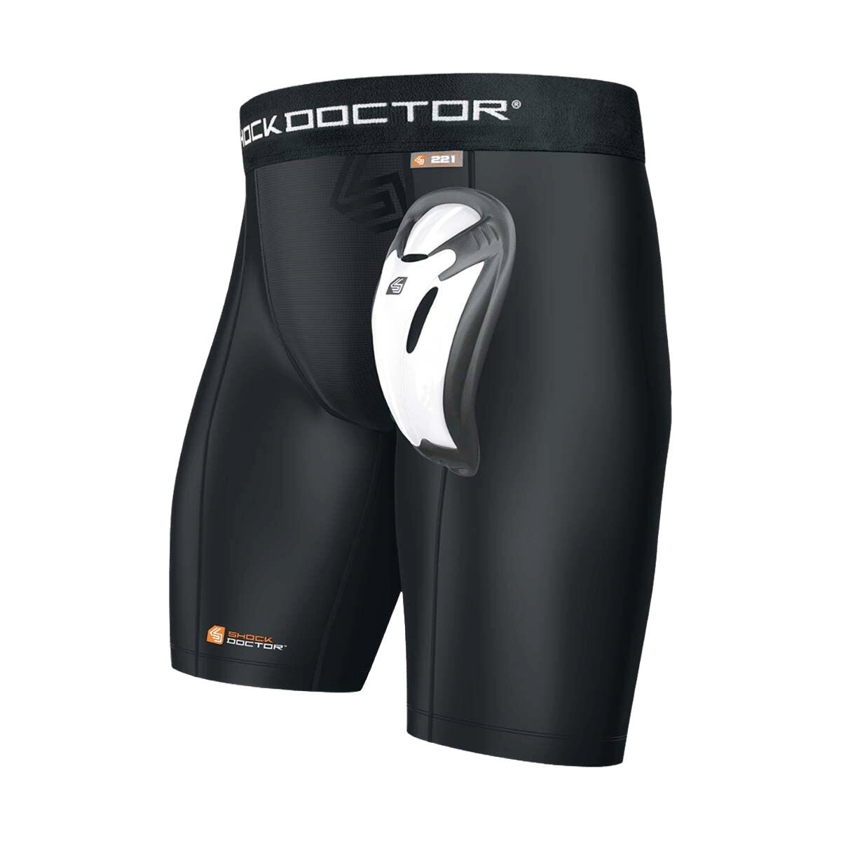 Pantaloncini Compressione con Conchiglia Shock Doctor BioFlex Neri XXL 2/2