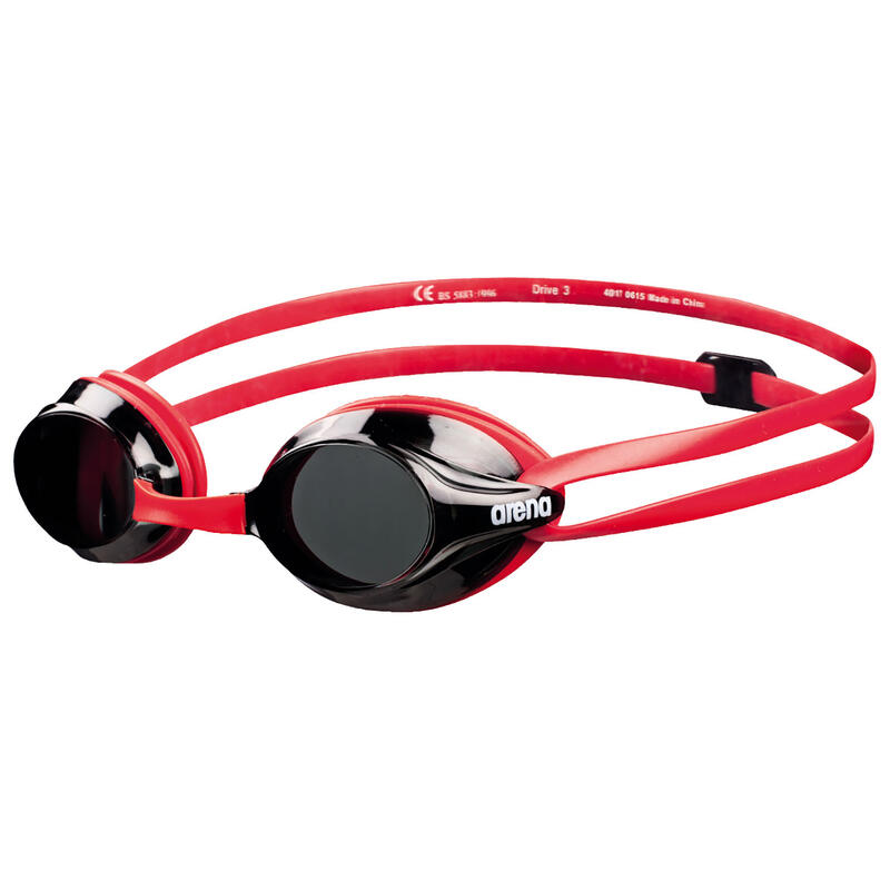 Occhialini nuoto adulto Drive 3, Rosso