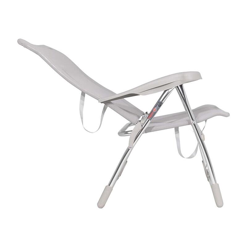 Silla Plegable de Playa y Camping  Crespo AL/206-M - 7 posiciones - Gris Claro