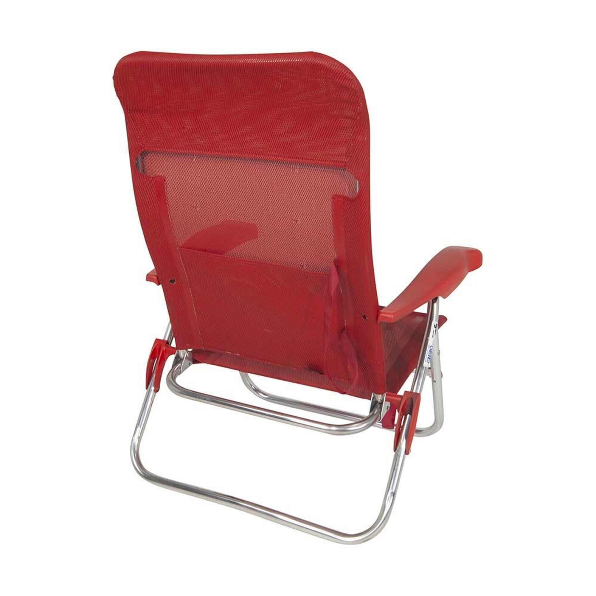 Silla Plegable de Playa y Camping  Crespo AL/205-M - 7 posiciones - Rojo