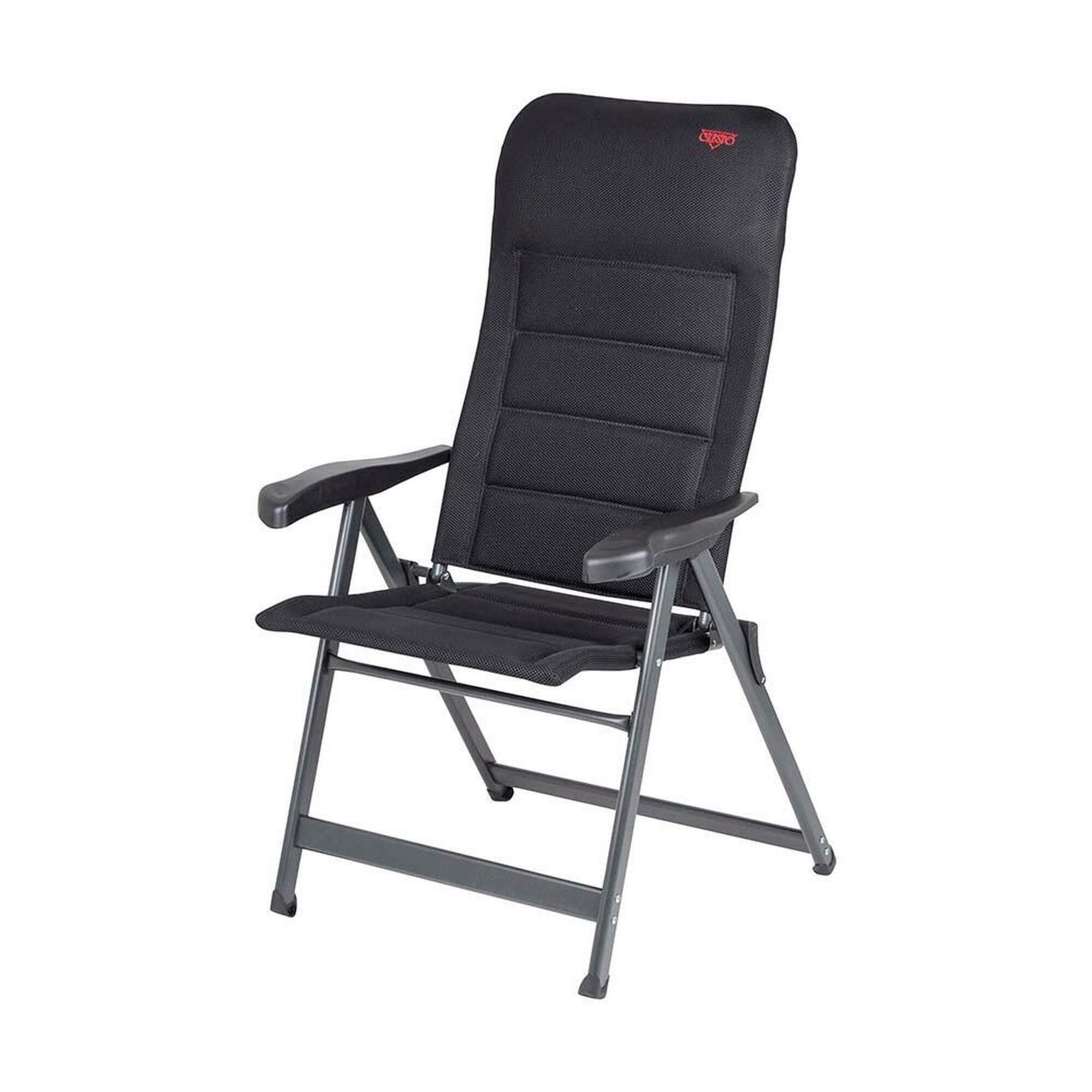 Silla Plegable de Camping Crespo AP/237-ADS 7 Posiciones Negro